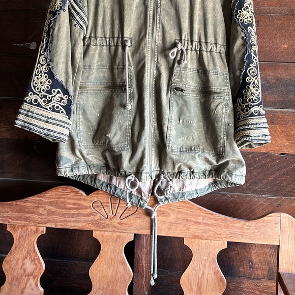 free people golden quills military parka - Picture 3 of 14